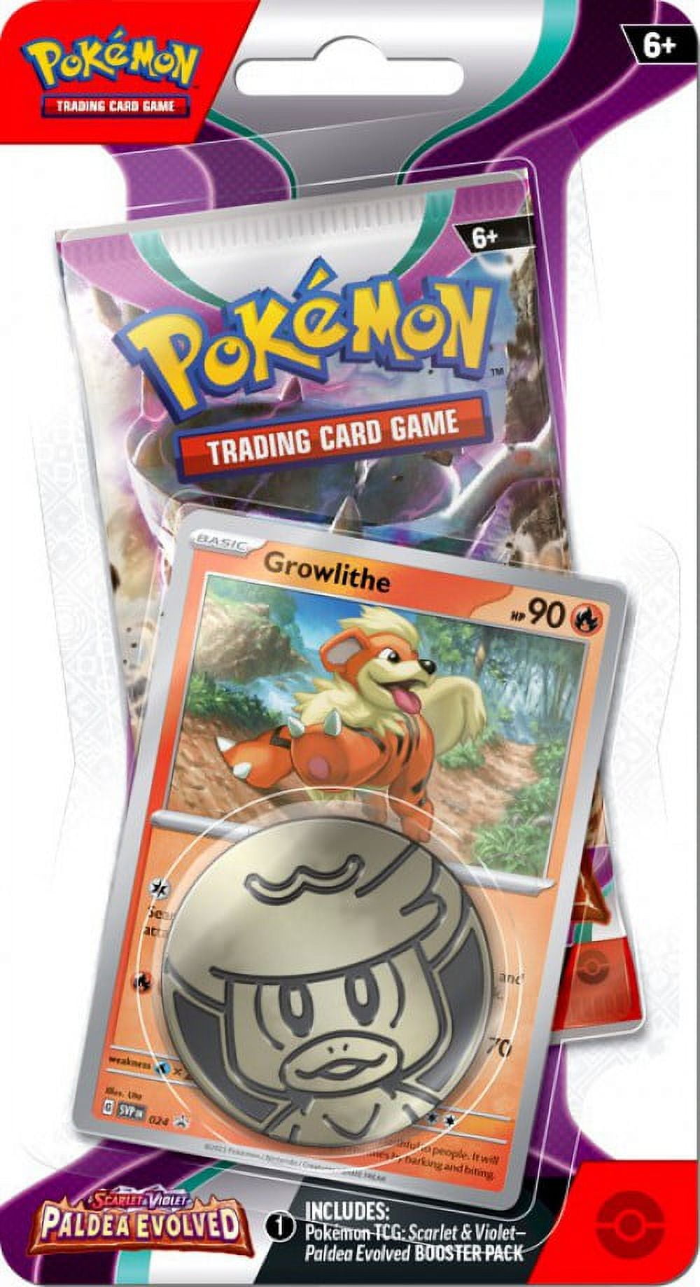 Growlithe Checklane Blister Pack from Paldea Evolved Pokémon card set